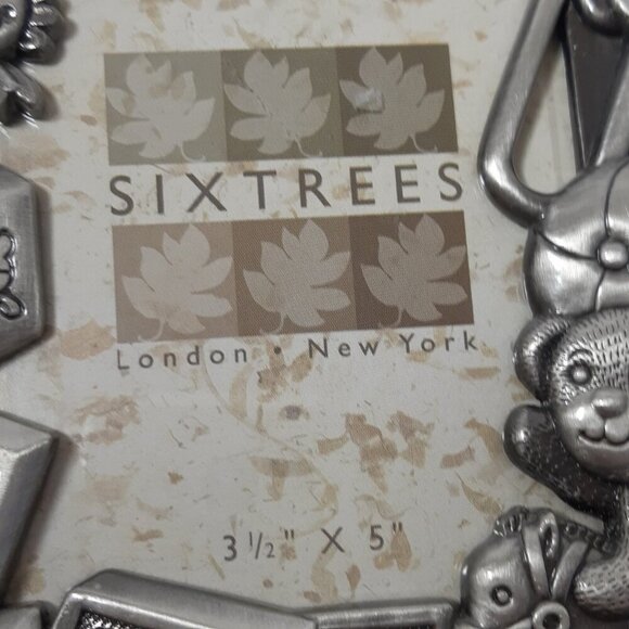 Pewter Photo Picture Frame Baby Blocks Holds 3.5 in x 5 in Picture GIFT - Picture 4 of 4